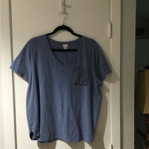 Chico's Blue V-Neck Tee